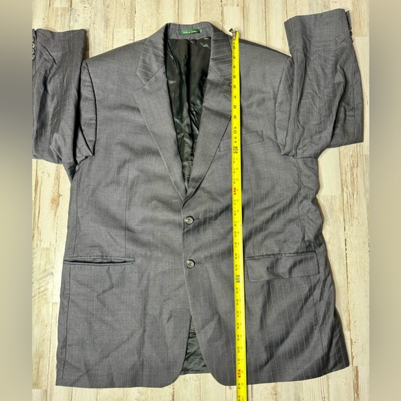 Lauren Ralph Lauren Blazer Jacket Men's 46R Gray Classic Stripe - Picture 5 of 12